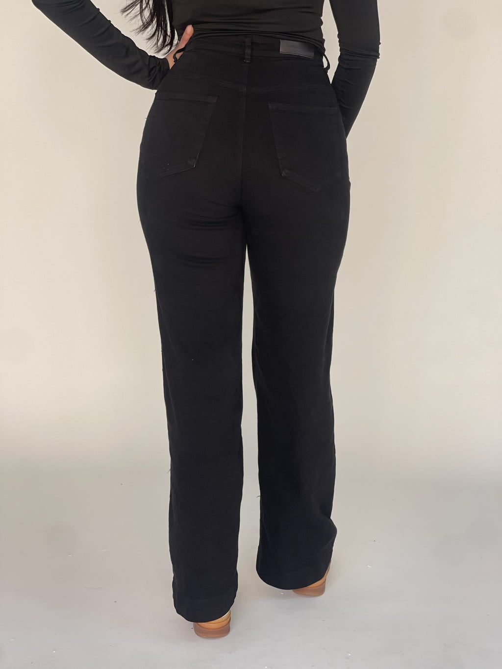Jean Baggy Taille Haute avec Ourlet