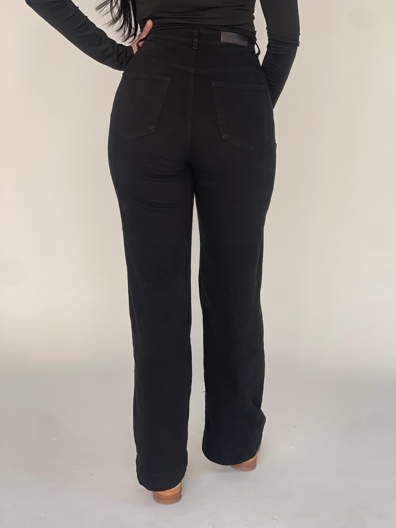 Jean Baggy Taille Haute avec Ourlet