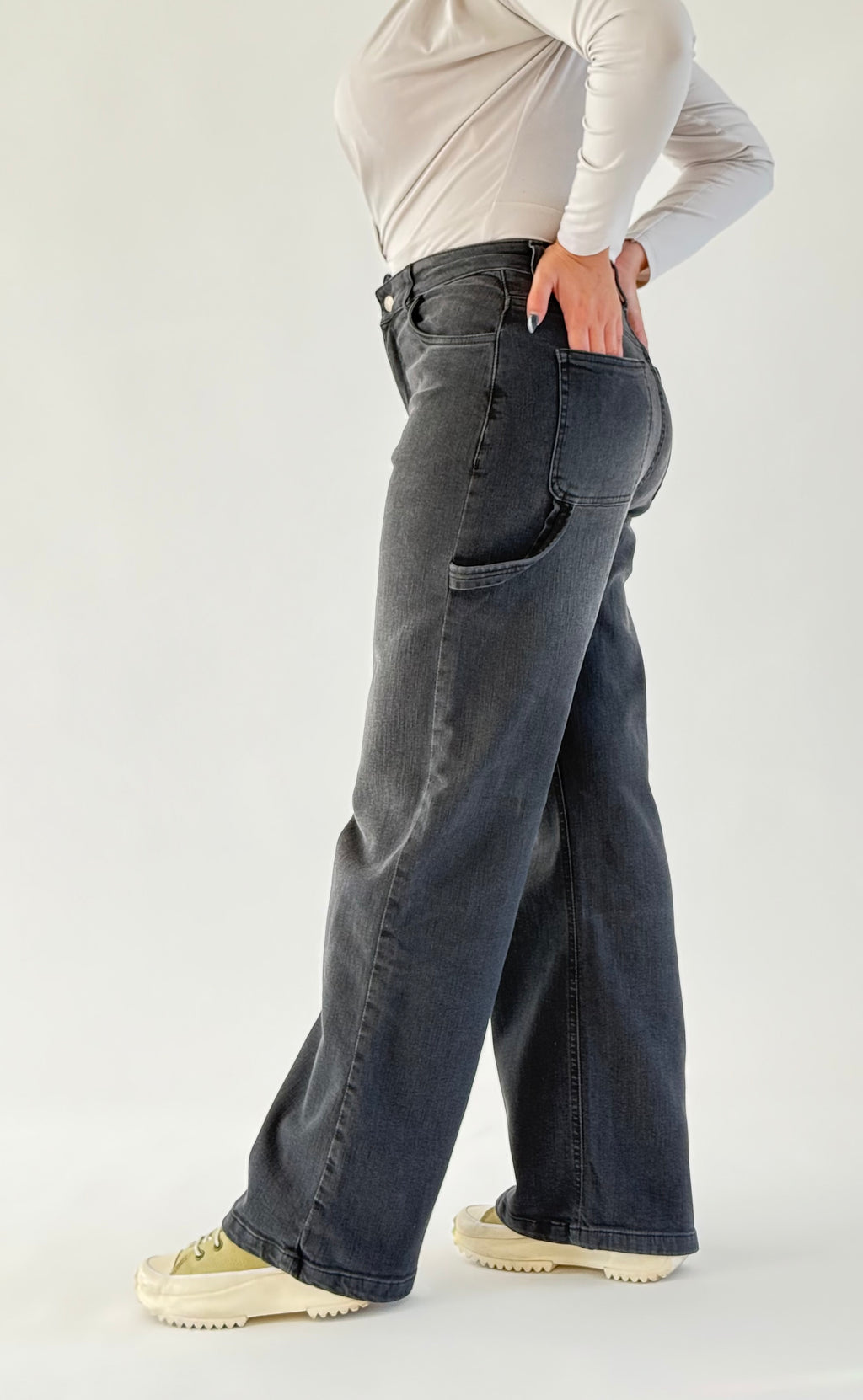 Jean Baggy ample à poche marteau