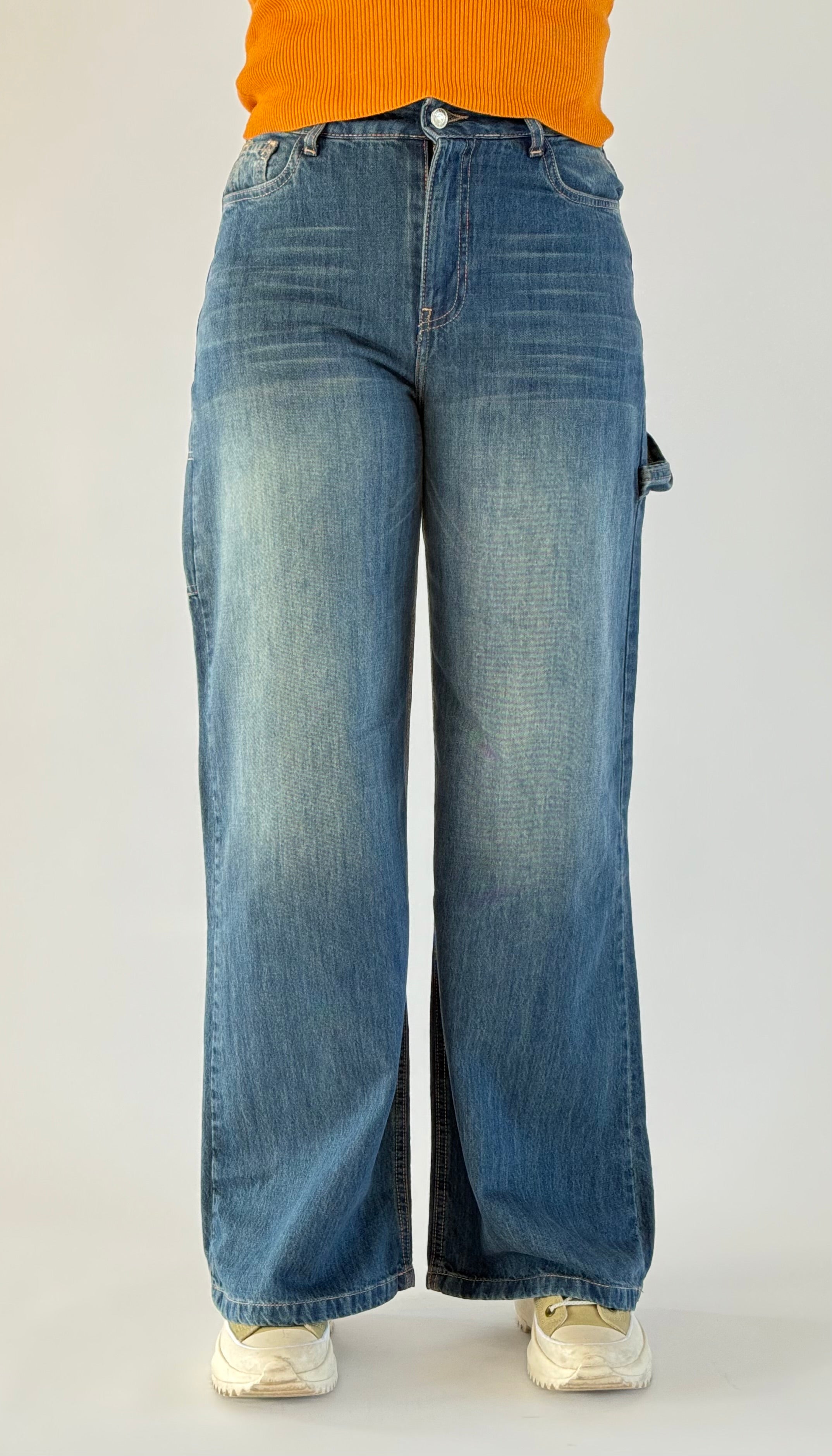 Jean Baggy ample à poche marteau