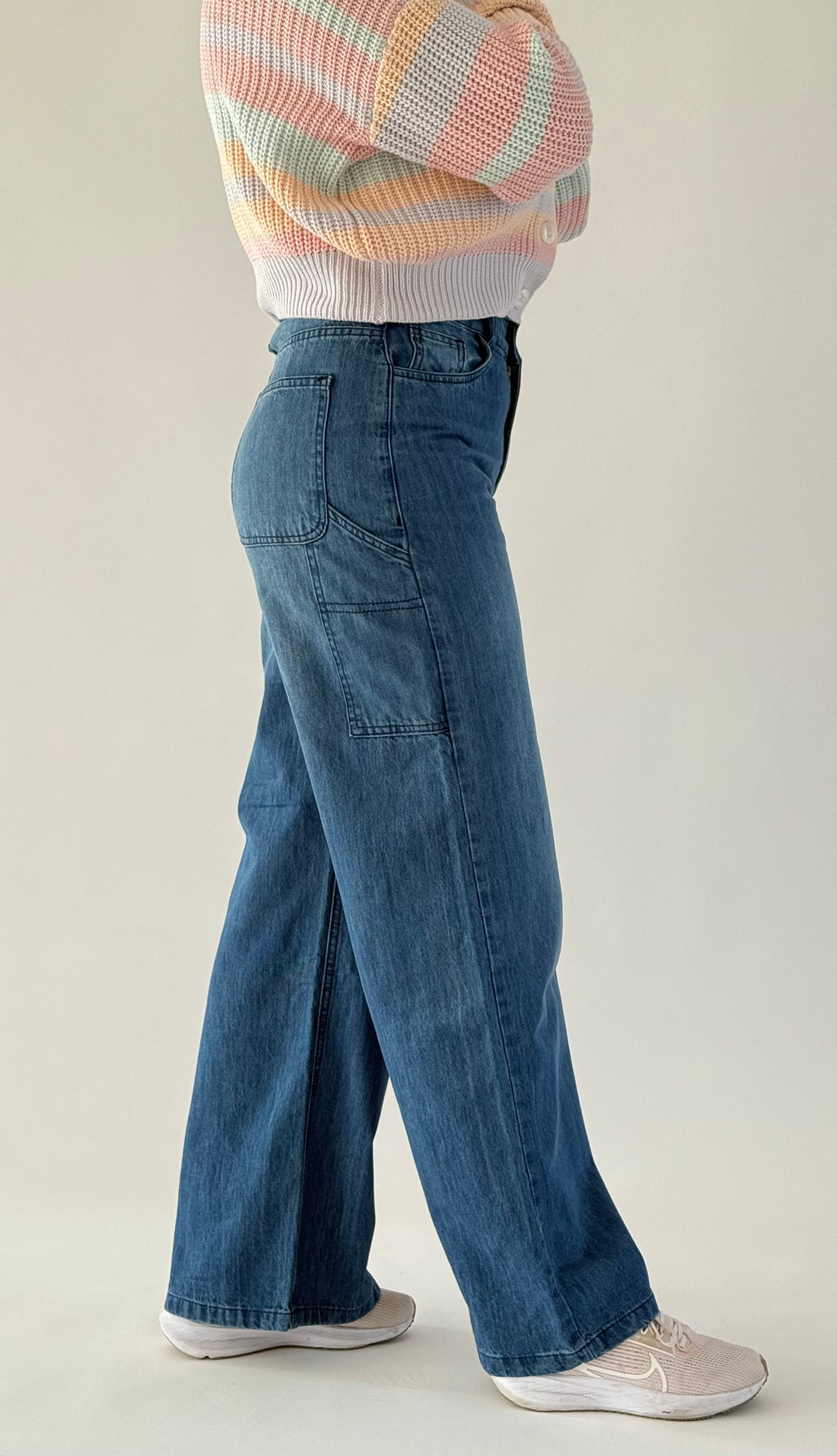 Jean Baggy ample à poche marteau