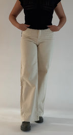 Jean Baggy Taille Haute avec Ourlet