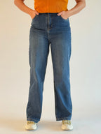 Jean straight taille haute