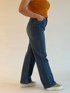 Jean straight taille haute