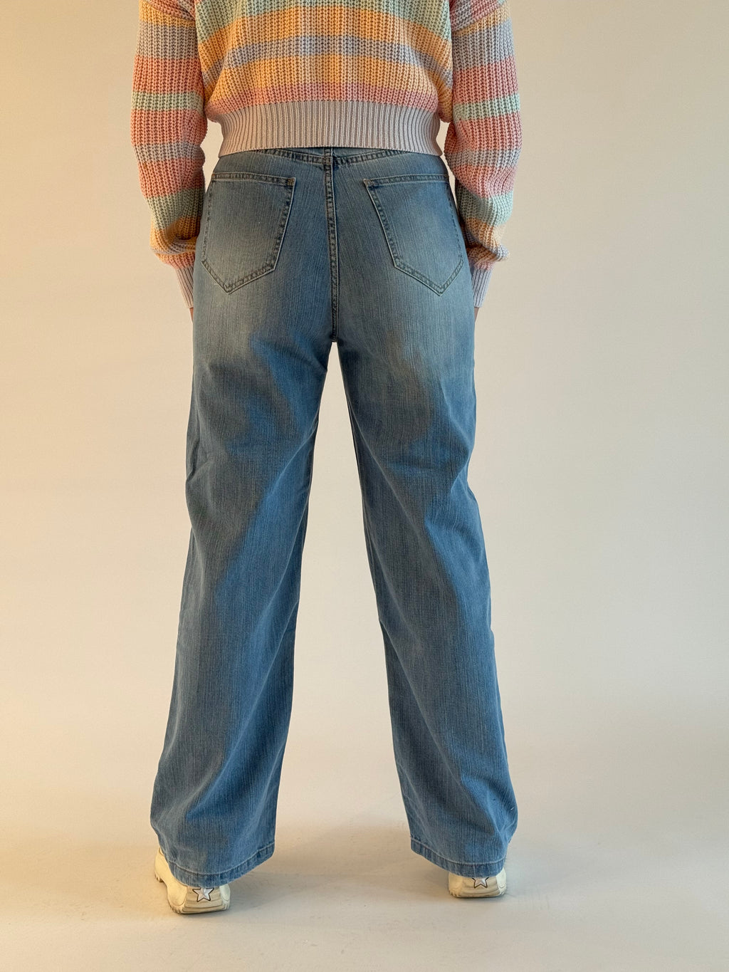 Jean straight taille haute