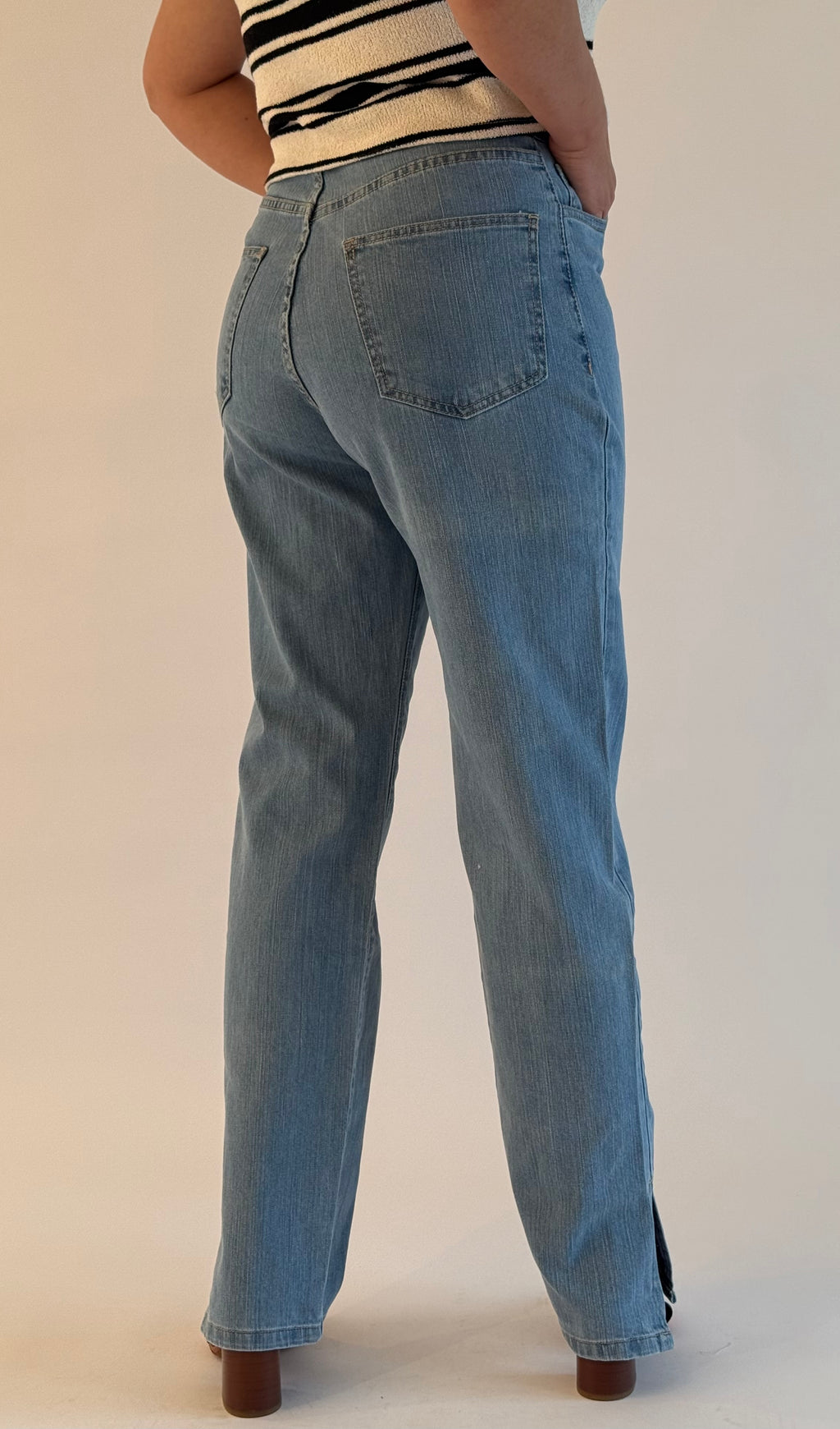 Jean straight avec fente