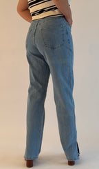 Jean straight avec fente