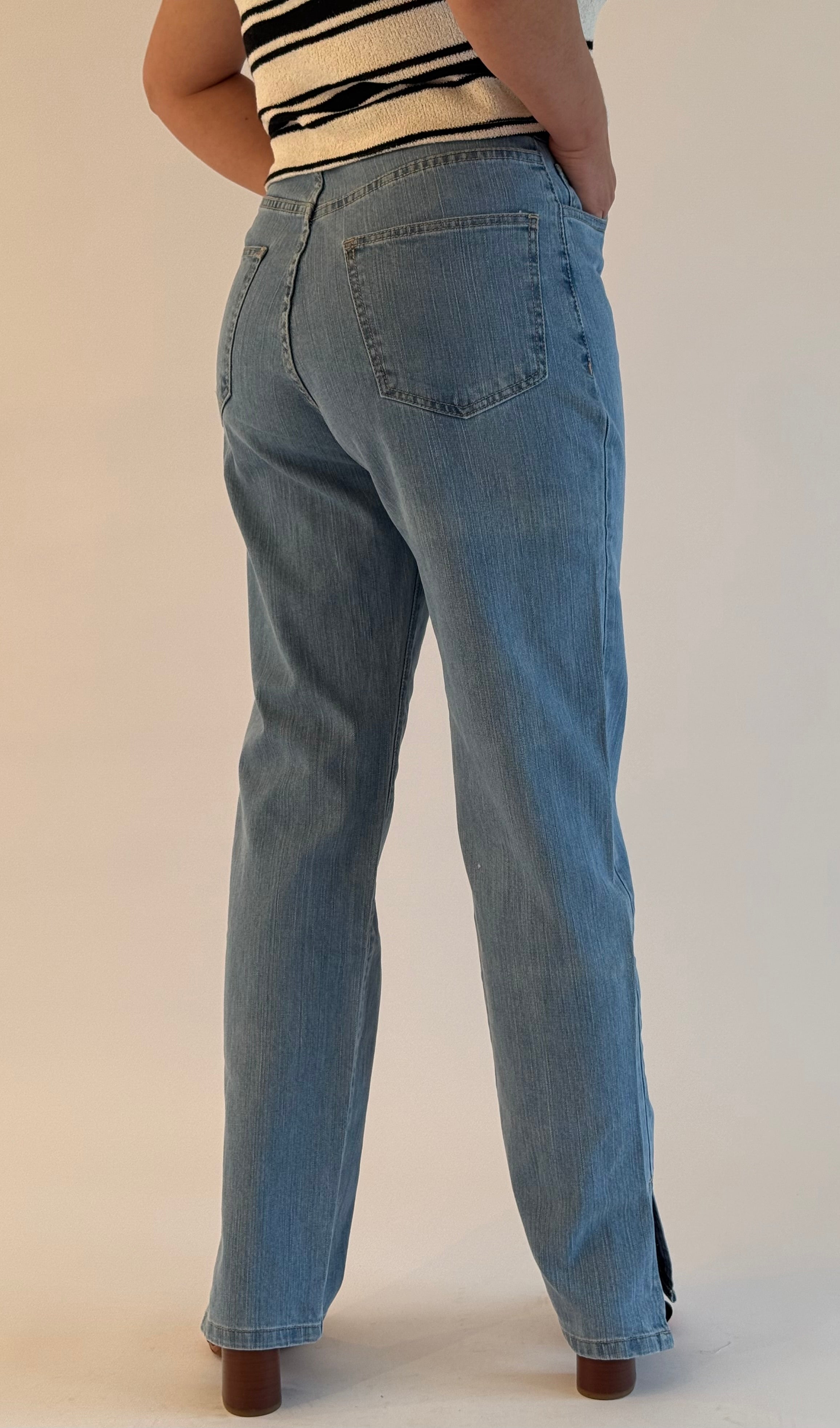 Jean straight avec fente