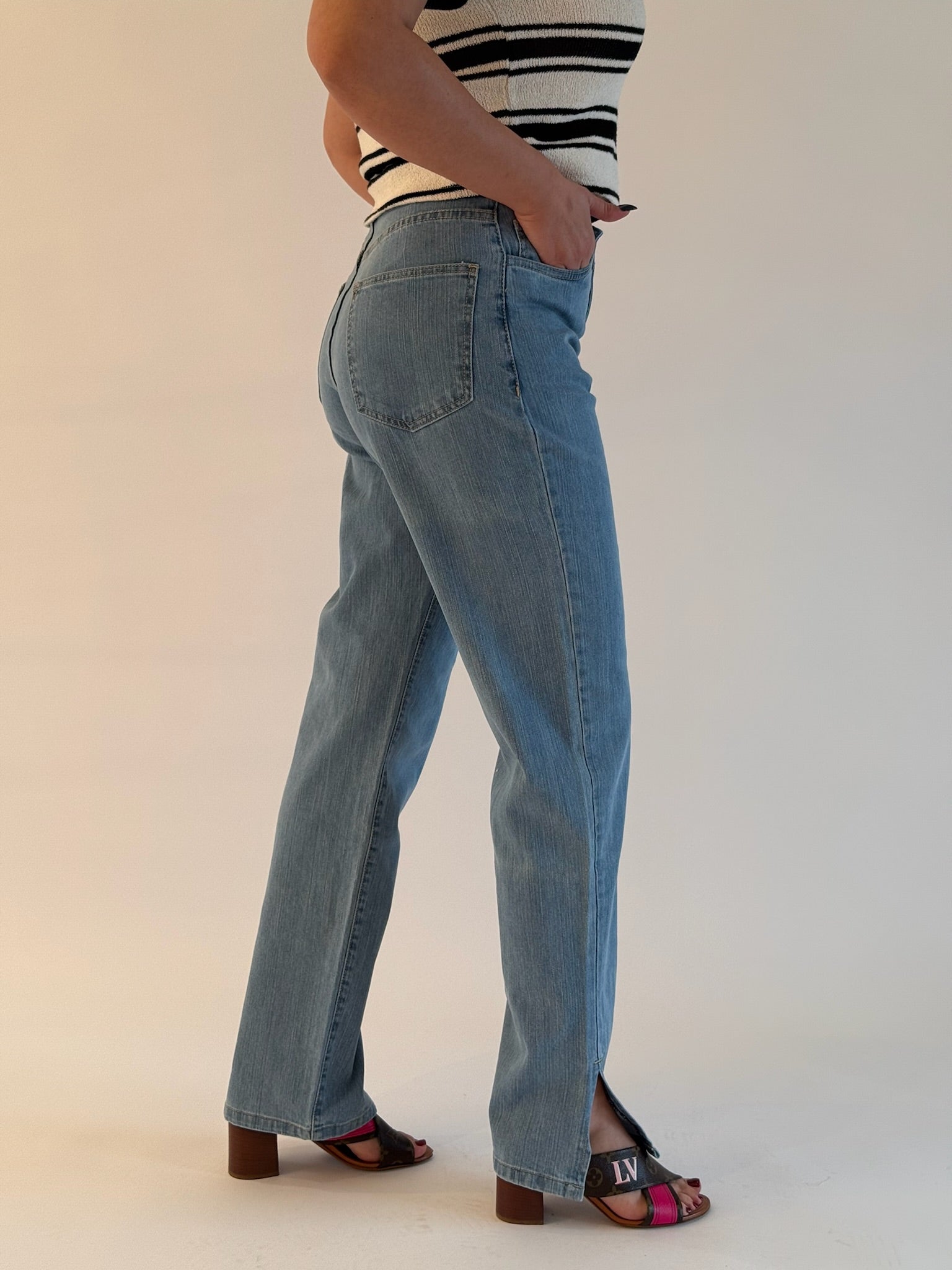 Jean Straight avec Fente