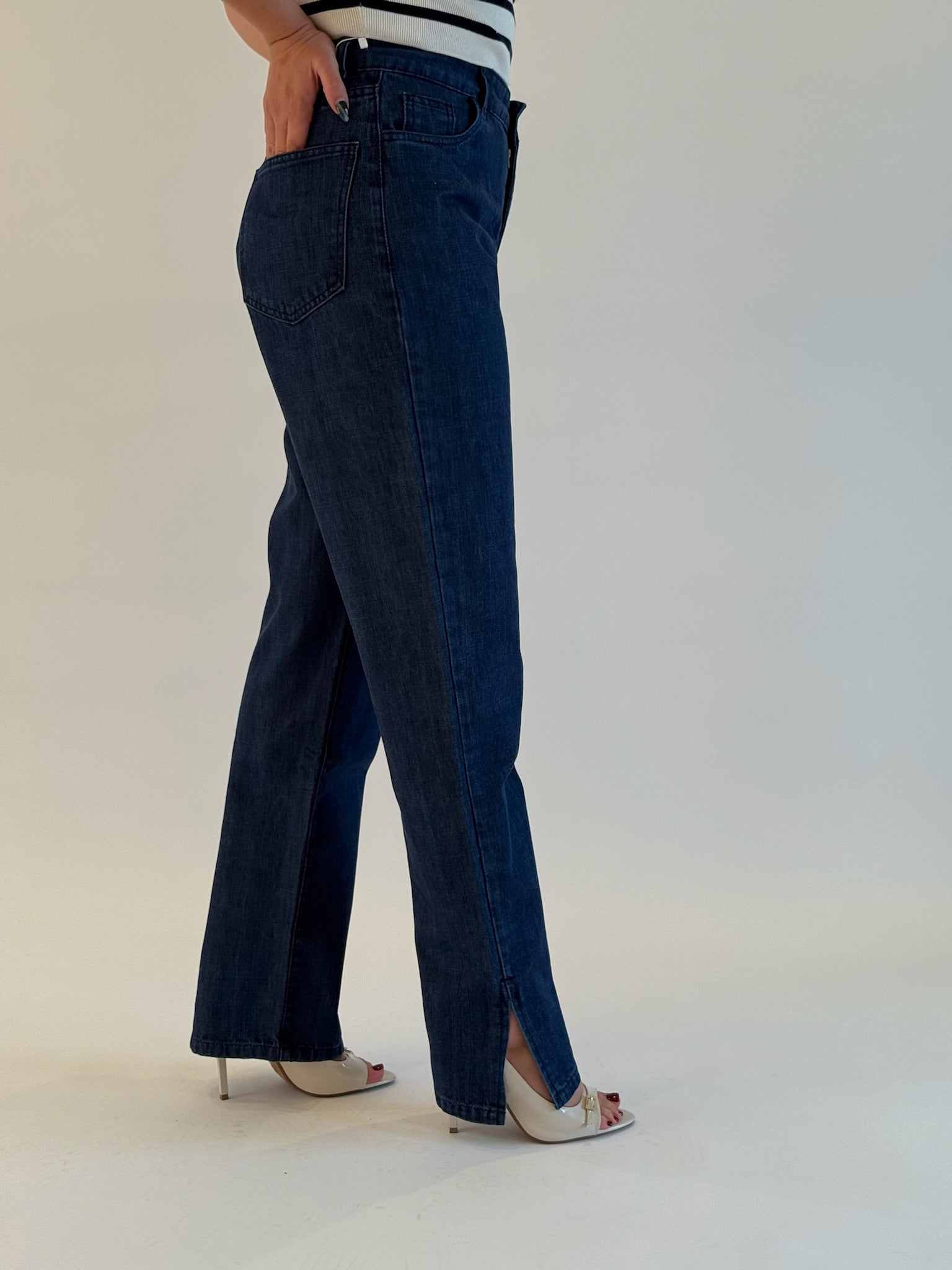 Jean Straight avec Fente