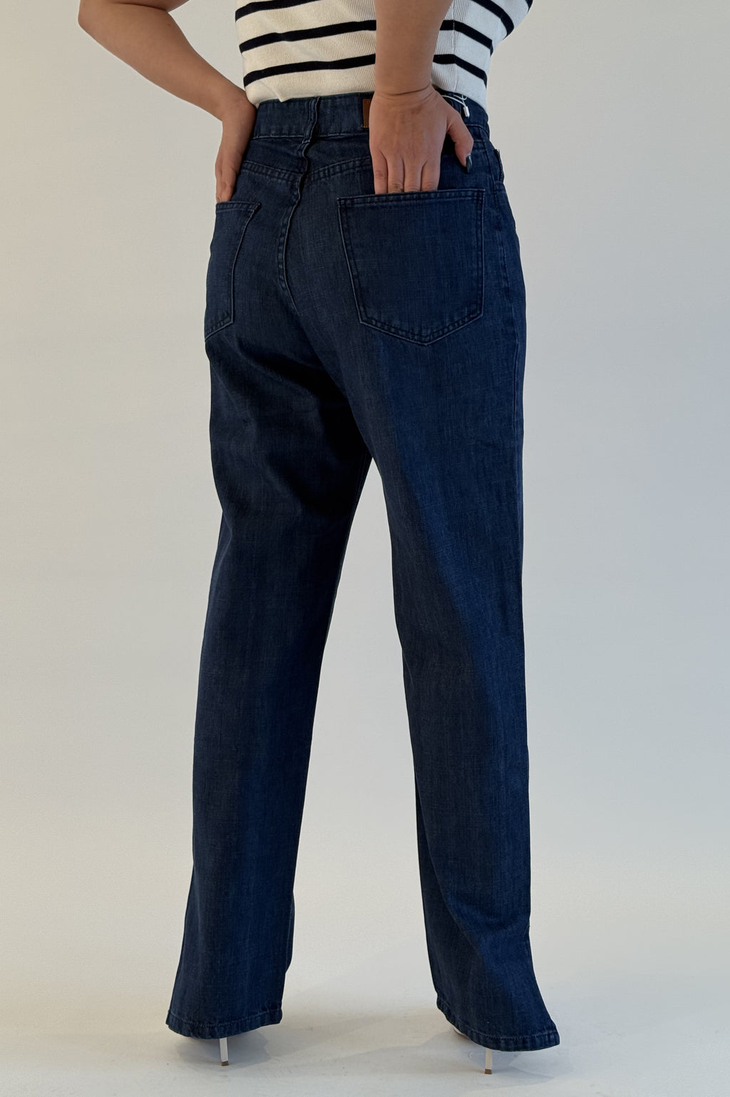 Jean straight avec fente