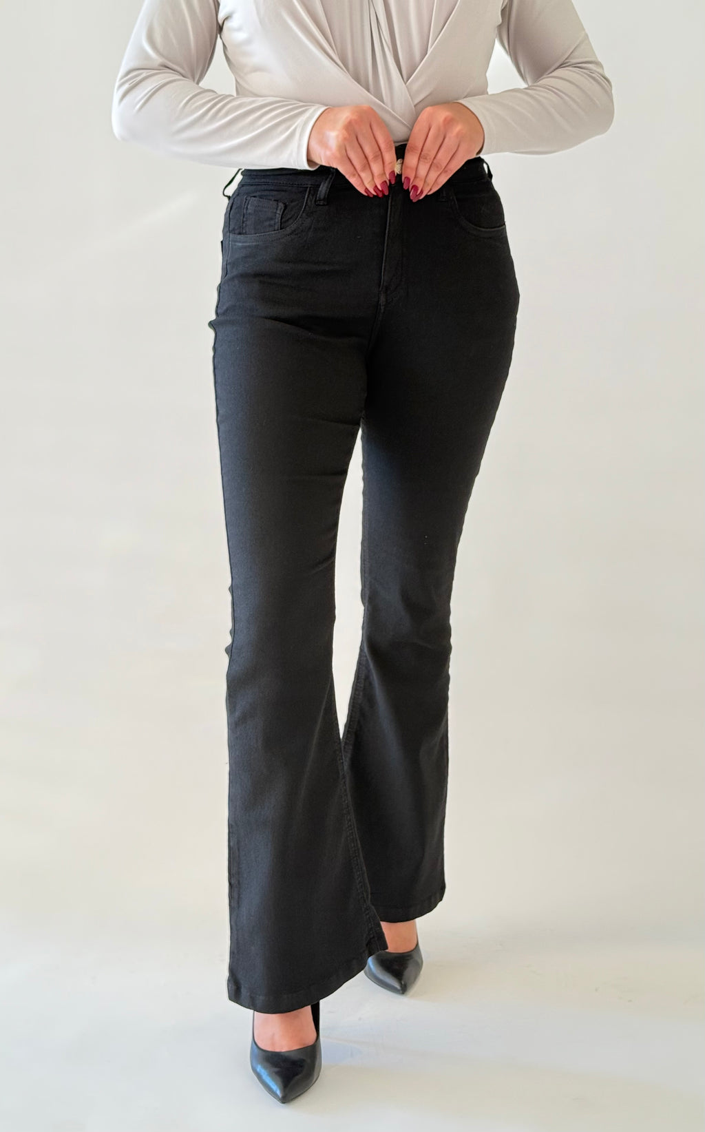 Jean extra flare taille haute