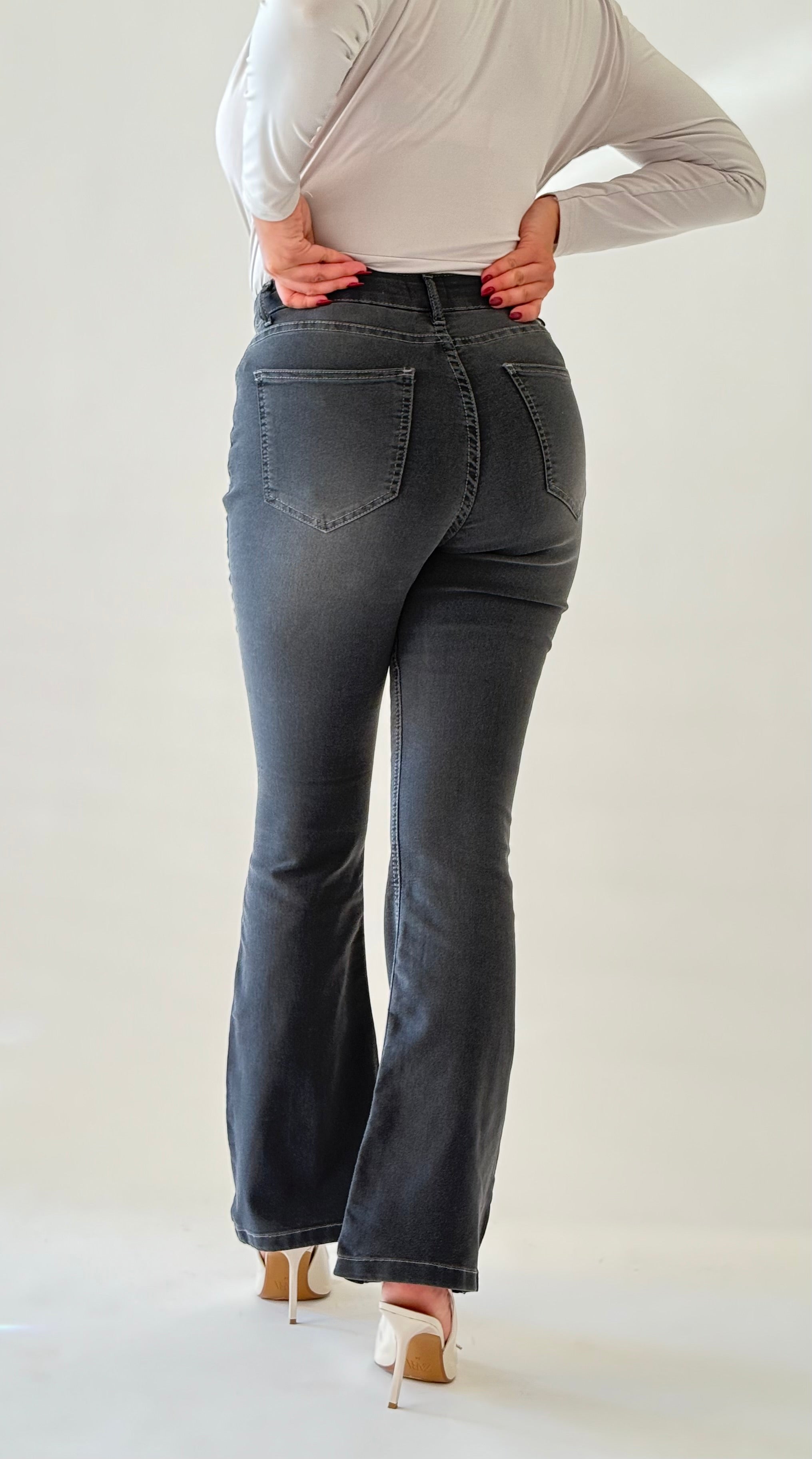Jean extra flare taille haute
