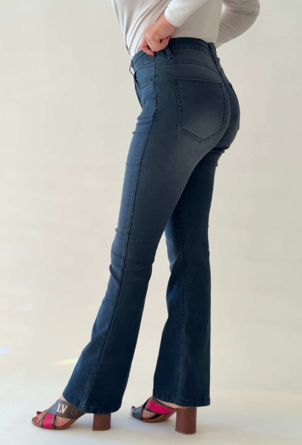 Jean extra flare taille haute