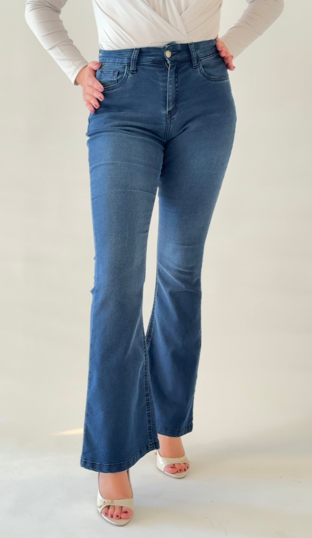Jean extra flare taille haute