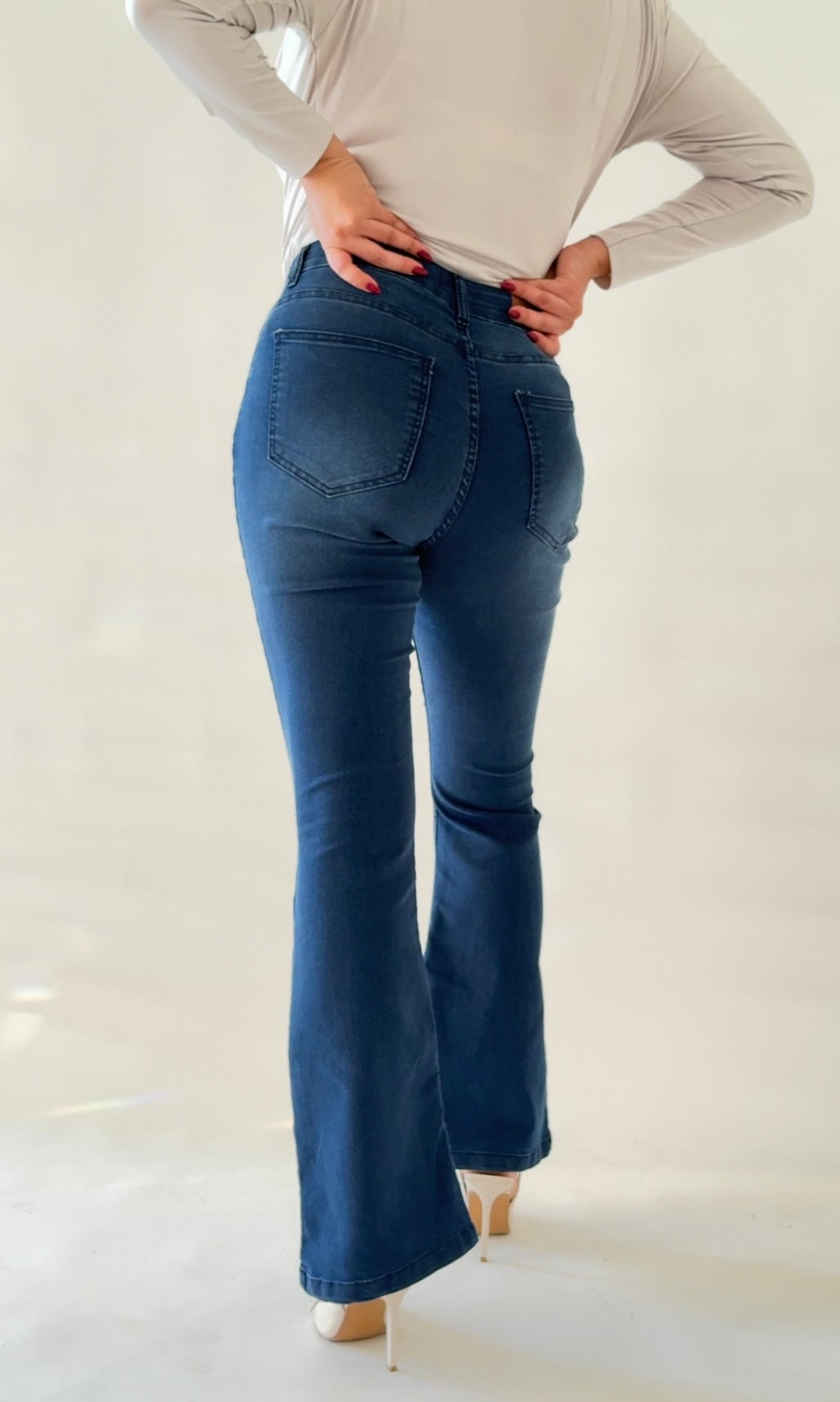 Jean extra flare taille haute