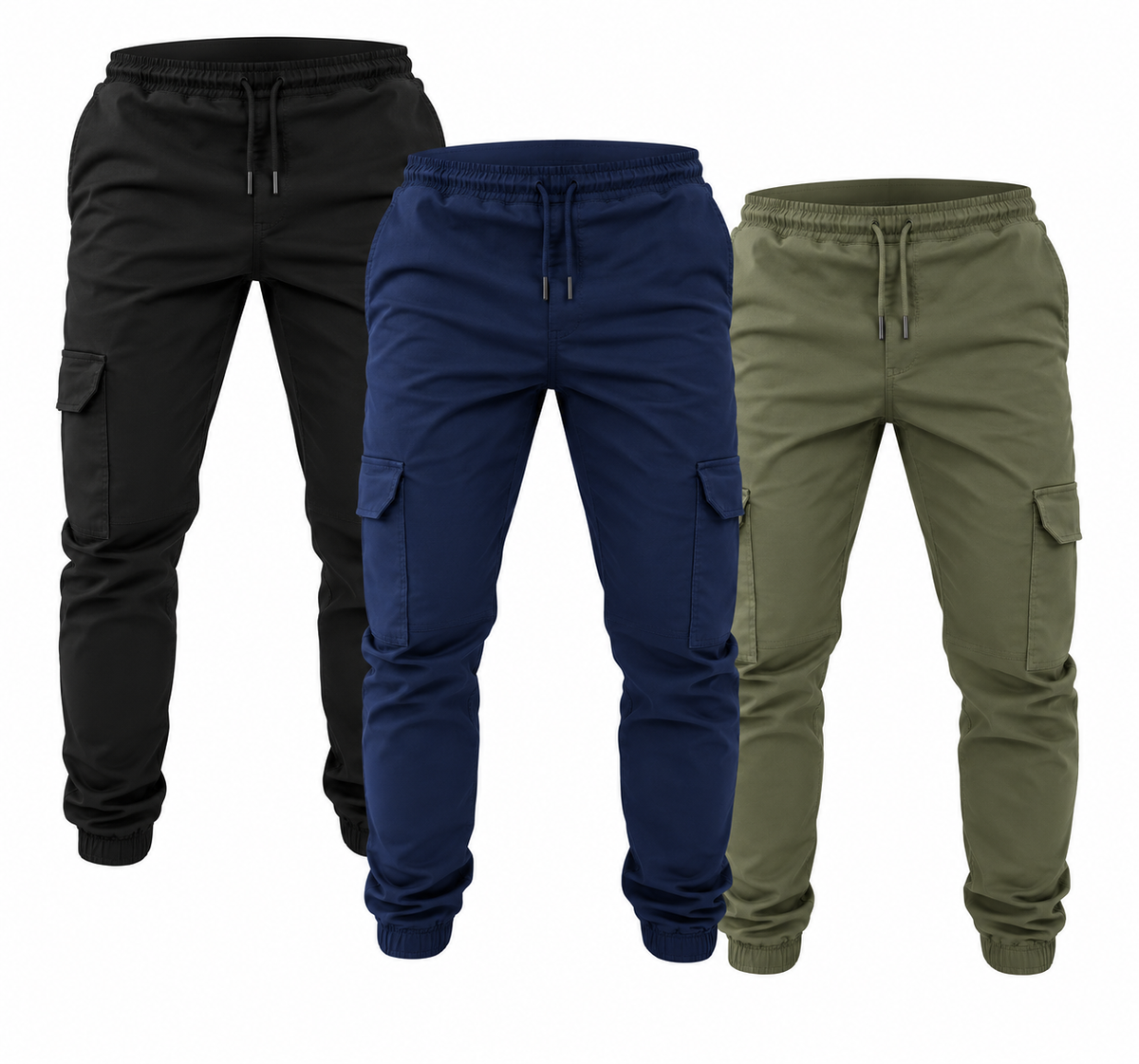 Pantalon Cargo Jogger – Pack de 3 Pièces