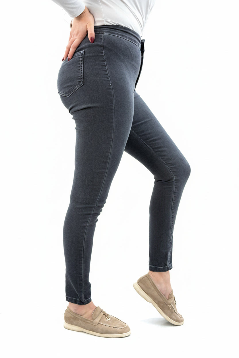 Jean skinny moullant à taille haute