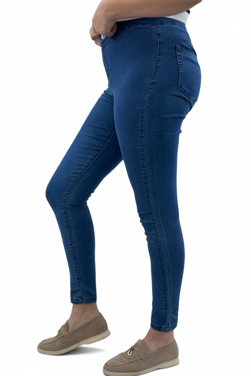 Jean skinny moullant à taille haute